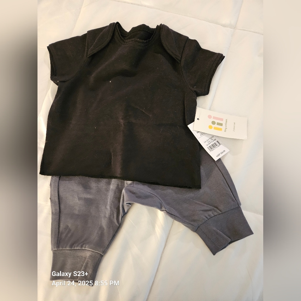 Black and Gray Two-Piece Outfit